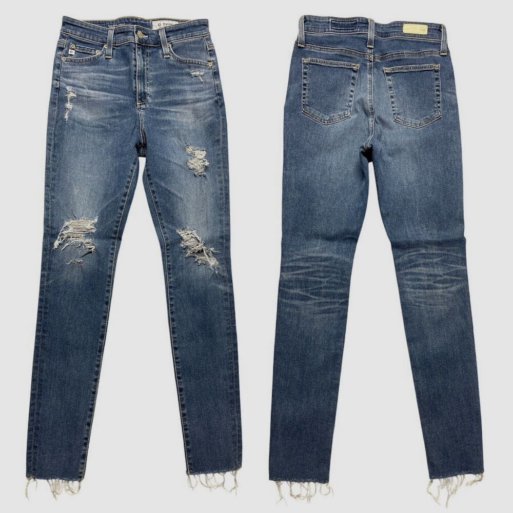 AG Adriano Goldschmied The Mila Ankle Women’s Super High-Rise Skinny Jeans Sz 28